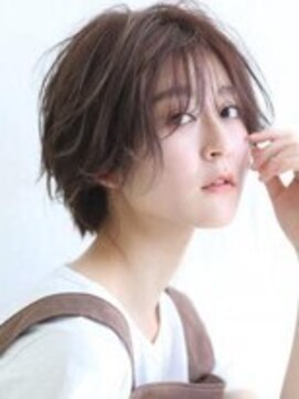 アース 川崎店(HAIR&MAKE EARTH) レディース_ショート_ブラウン_ベージュ_シースルー