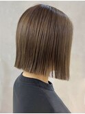 大人ボブ前下がりボブ外ハネボブ×ペールベージュことりベージュ