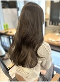 大人可愛い艶カラー*柔らかオリーブグレージュ
