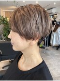 白髪ぼかしハイライト×大人ショート