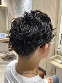 大人男性メンズカットニュアンスセンターパートナチュラル