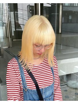 ヲタク(wotaku.) ブロンドハイトーン抜きっぱなしブリーチハイトーンダブルカラー