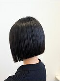 山梨切りっぱなしボブミニボブぱつっとボブ暗髪ボブ前下がりボブ