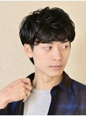 波巻きパーマメンズツイストスパイラルパーマツーブロック
