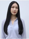 夏ボブ透明感艶感ストレート髪質改善ブルーブラック