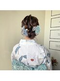 浴衣ヘア × シニヨンヘア