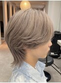 【LICCA NOE】韓国風ウルフ×ホワイトベージュ