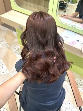 イオエ 西梅田(ioe) ブリーチなしカラー／髪質改善/ミルクティーベージュ/小顔へア