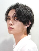 フィフス 天神大名(fifth) 天神大名フェザーパーマメンズパーマセンターパートウルフ30代