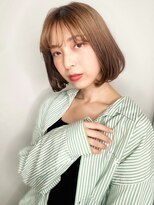 カバーヘア ブリス 大宮西口(COVER HAIR bliss) シースルーバングパールベージュ内巻きボブp1大宮20代30代40代