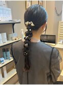 お呼ばれヘアセット◎ 編みおろしヘア