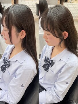 ブリーチなしダブルカラー/韓国/顔まわり/レイヤー/東久留米