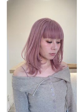 ペールピンク×レイヤーカット