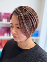 アッシュ 中目黒店(Ash)&nbsp;刈り上げアシンメトリーショート×ピンクブラウン