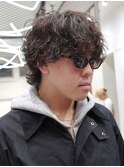 シャドウパーマ/無造作パーマ/メンズミディアム