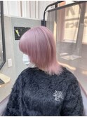 【ブリーチ】お手入れ簡単♪ショートウルフ×ピンク10代20代30代