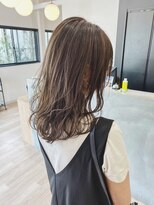 チェレ ブラン 堺東店(Chere brun) ロングウルフレイヤーデジタルパーマ×ベージュ×ハイライト
