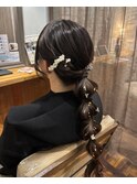ヘアアレンジ7/2編みおろしヘア