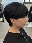 メンズシースルーマッシュパーマニュアンスパーママッシュウルフ