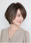 40代50代絶壁解消白髪ぼかし大人丸みショート銀座若見え美人B