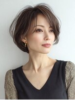 Heart's美人設計と白髪ぼかし専門店 青山表参道店 脱白髪染め/ショートヘア【ハーツ】&nbsp;白髪ぼかし脱白髪染め似合わせショートボブ40代50代60代