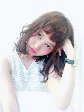 カール 鶴川店(K：R) 厚めバングのとろみゆるカールスタイル