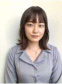 ピンクブラウンのロブ