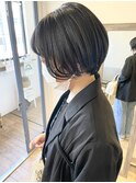 大人可愛い小顔丸みショート 前下がり 20代30代40代