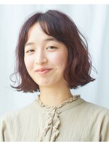 エン(YENN)&nbsp;チェリーレッド×ボブパーマ