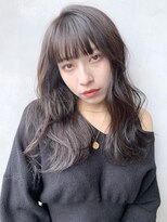 アイティーバイアルバム 藤沢店(IT by ALBUM)&nbsp;ロングナチュラルウェーブ_ウルフテラコッタくすみブルー_38847