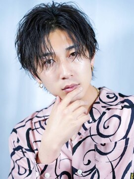 オーシャントーキョー 渋谷(OCEAN TOKYO) ツイストスパイラルパーマメンズセンターパート