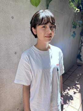 ジェノ(JENO by apish) ベリーショート/切りっぱなしボブ/ピンクブラウン/美髪