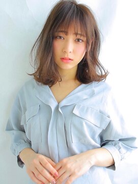 ソヨン 心斎橋店(SOYON) 大人ロングボブ マロンベージュ 小顔バング