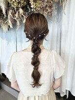 編みおろしヘアセット♪yu