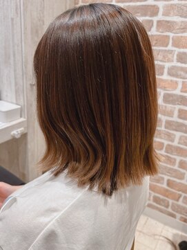 コーエン(cowen) 大人かわいい☆くびれる外ハネボブ♪髪質改善ストレート