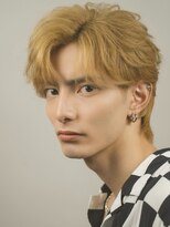 オーシャントーキョー 大阪(OCEAN TOKYO)&nbsp;ハイライトミルクティーベージュツーブロックメンズマッシュ