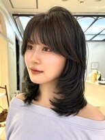 ラグーン 原宿 表参道(LAGOON)&nbsp;【韓国】トレンド韓国風レイヤーボブ×透明感オリーブグレージュ