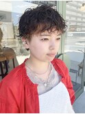 ベリーショート　ニュアンスパーマ