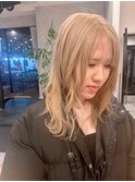 ミルクティーベージュダブルカラーインナーカラー新潟長岡宮関