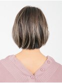 30代40代大人可愛い小顔ショートカット外ハネボブハイライト