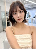 ショートヘア顔周りレイヤーブリーチダブルカラーショートボブ