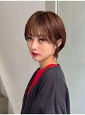 ショートカット/髪質改善縮毛矯正白髪ぼかしレイヤーカラーボブ