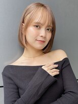 トルネード(TORNADO) 面長切りっぱなしボブ ベージュカラー M20251115