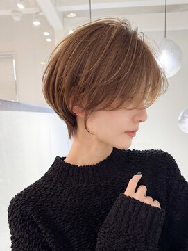 ロンドエニカ 大宮(Lond enika) 黒髪カタログ/ショート/オリーブグレー/小顔に見せるヘア☆129