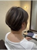 コントラスト強めのハイライト　ショートボブ編
