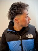 ハイライト 波巻きツイススパイラル フェードカット 刈り上げ