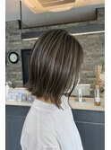 オフィスハイライト☆前下がり切りっぱなしボブ