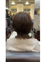 キャラ 池袋本店(CHARA)&nbsp;マッシュウルフ×オレンジブラウンカラー【ウルフカット/大村】