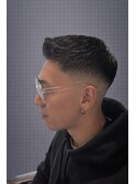 【大人の男髪】眼鏡に似合うハイフェード×アップバング