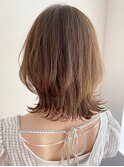ミディアムレイヤー、外ハネボブ、グレージュ、脱白髪染め☆